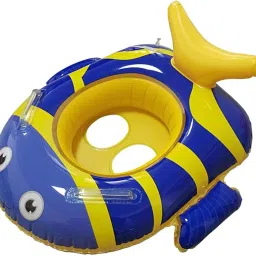 The Classy Concept Kids Fish-Shaped Baby Water Float with Seat & Safety for Boys & Girls 4 to 24 Months (Navy Blue) Swim Floatation Belt-image-77