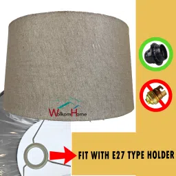 wolkomhome Lamp Shade for table and Floor Lamp Suitable For Home Lamp shade Jute Oatmeal Table Lamps Lamp Shade image 3