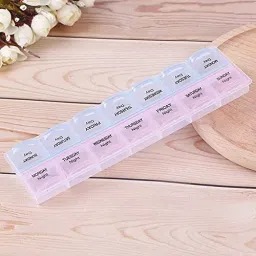 Weekly Pill Organizer 2 Times A Day 7 Day Pill Box Holder Pill Box-40