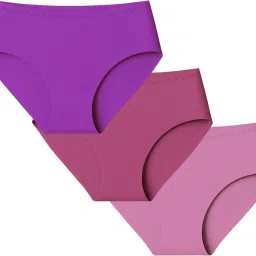 Pack of 3 Women Hipster Purple, Pink, Multicolor Panty-image-19