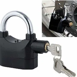 vvg traders Anti-Theft Motion Sensor Alarm Pad Lock with 3 Keys 110 dB Siren Lock Door Door Window Alarm image 3