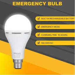 12W Emergency Backup Light Power-Saving Rechargeable LED Bulb 4 hrs Bulb Emergency Light-image-0