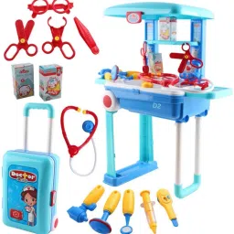 Doctor Set Pretend Play Little Doctor Set for Kids with Trolley Suitcase D22-image-6