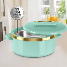 Curve 2000 Inner Stainless Steel Casserole , Easy to Store, Roti, Curd Maker Serve Casserole-7