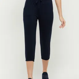 Women Dark Blue Capri-image-68