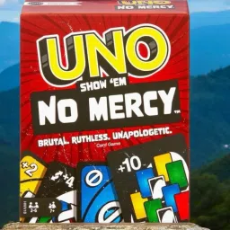 UNO Show ‘em No Mercy Card game the most brutal edition of UNO ever! premium quality and with special travel paper box included +1-22