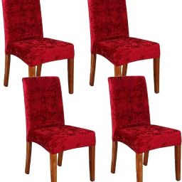Velvet Plain 1 Seater Chair Cover-image-28