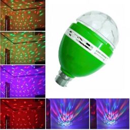 qayu 360 Degree Rotating Crystal LED Bulb disco Light, LED Light, LED Disco Light for Party,Function,Diwali,Christmas Decoration/multipal Lighting Modes Single Disco Ball Disco Ball Set image 2
