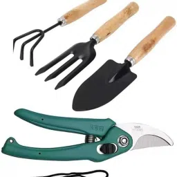Garden Tool Set Big Trowel, Hand Fork, Hand Rake & Pruner/Cutter for Gardening Garden Tool Kit-picture-23