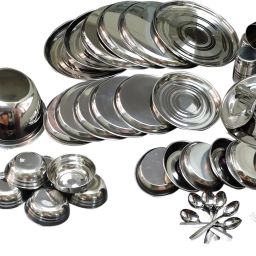 Pack of 51 Steel Stainless Steel 51 Pcs Dinner Set Dinner Set-image-73