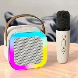 4uonly K12 Speaker Bluetooth Wireless Karaoke Mic Speaker Bluetooth JHG8 56 W Bluetooth Party Speaker-7