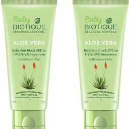 Sunscreen - SPF 50 ALOE VERA BABY SUN BLOCK SPF20 UVA/UVB 50 ML (PACK OF 2)-image-49