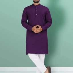 Men Jacquard Kurta Set-image-37