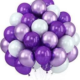 Solid 50pcs purple white balloon garland kit for birthday, wedding Balloon-image-12