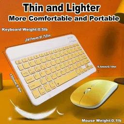 YESMALL keyborad with moues Bluetooth Laptop-size Multi-device Keyboard Compatible with iPad image 4