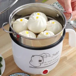 Multifunction Portable Electric Cooking Pot for Cooking Frying Stew & Steaming Rice Cooker, Egg Cooker, Egg Boiler, Travel Cooker-picture-13