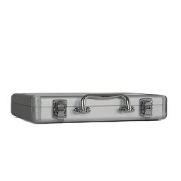 FLICK Fiesta Table Tennis Racket Case | Stores One TT Racket and Three TT Balls | Stylish Silver Design | Durable Product with Handel & Double Lock for TT Lovers. image 4