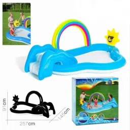 Inflatable playground 257 x 145 cm x 91 cm Swimming Pools With Free Pump Inflatable Swimming Pool-21