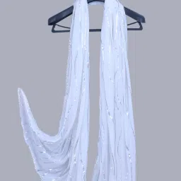 Chiffon Printed White Women Dupatta-image-23