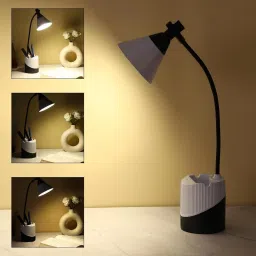 Powerful Rechargeable Desk lamp with Pen & Mobile Holder 3 Dimmable Lights Mode Table Lamp-5