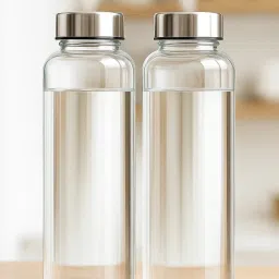 (Set of 2) 1L Glass Water Bottle | For Office,Gym,Kitchen 1000 ml Bottle-17