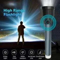 dazzel flex 9051 Long Range Torch Rechargeable Search Light LED Flashlight Aluminium Body Torch image 4