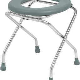 Stainless Steel Commode Chair & Shower chair Grey Commode Chair-image-40