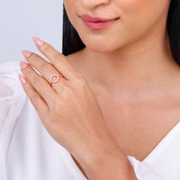 Sterling Silver Zircon Layered Ring for Womens and Girls Sterling Silver Cubic Zirconia Rhodium Plated Ring-image-24