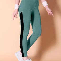 Women Striped Light Green Track Pants-image-46