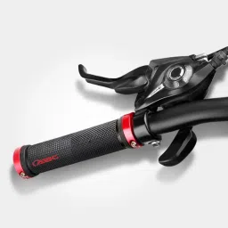 byking Premium Quality Cycling Lock-on Anti-slip Bicycle Handle Grips, Color- Red Bicycle Handle Grip image 3