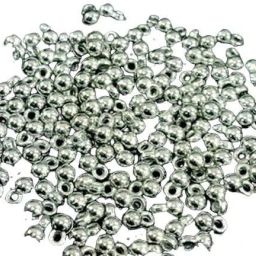 Silver CCB Ghungroo Beads for Making Jewellery (4 mm, Small)-100 Pieces-24