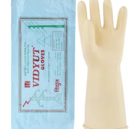 Electrical 33 KVA Industrial Working Potetinal Electrical Insulated Seamless Latex, Rubber Safety Gloves-image-92