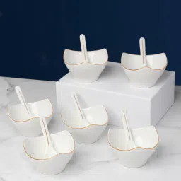 vola Bloom Vegas Dessert Set White Glossy Set of 6-picture-5