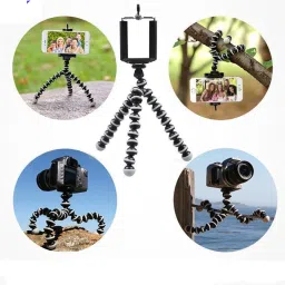 POZUB PUZ- GOL234 NEW ARRIVAL BUY GORILLA TRIPOD + DUSTPROOF BAG with mobile holding clip Camera Tripod Premium Quality Foldable Adjustable Flexible Sponge Octopus Tripod Multi-Use Selfie Stick Desktop Online Course Video Recording Special Design for Streaming, Video Blogs, Online Classes, Presentation, Creating Product Demos, Video Blogging ,Gimbal, DSLR & Action Cameras Mobile Holder monopods Tripod Tripod, Tripod Ball Head, Tripod Kit, Monopod Kit, Monopod image 5