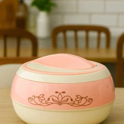 Lotus Insulated Casserole – 2400ml | Pink and White Colour Thermoware Casserole-19