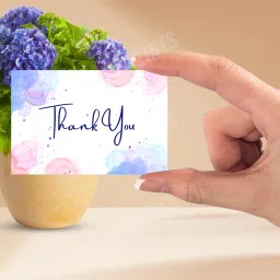 lazylines Thank You Card, Multicolor Abstract Design Greeting Card image 4
