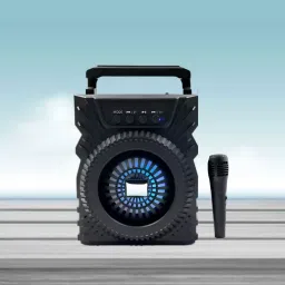 FRONY Bluetooth Speaker with Karaoke Mic, 6Hrs Playtime Support SD Card/Aux/USB B430 5 W Bluetooth Laptop/Desktop Speaker-41