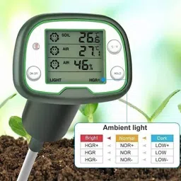 r-tek Soil Temperature Meter, 3-in-1 Soil Test Kit for Moisture Plant Care Digital Soil Temperature Thermometer Pin-Type Digital Moisture Measurer image 2