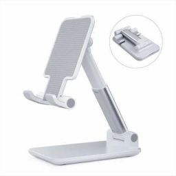 menaso Style Height Adjustable Mobile Stand, Material ABS Soft Silicone + Aluminum Alloy for Study Online Classes, Watching Videos for Use at Office, Home, School Compatible with All Smartphones Mobile Holder-1