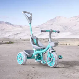 Tokyo Tricycle with Parental Push Handle | Non Slip Pedals | Easy Grip Handles | Safety harness | Foldable Footrest | Storage Basket | Easy Assembly Tricycle-image-13