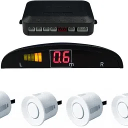 PARKSENS1c62 Car Reverse Parking Sensor with LED Display 200-30cm Range- White Parking Sensor-image-20