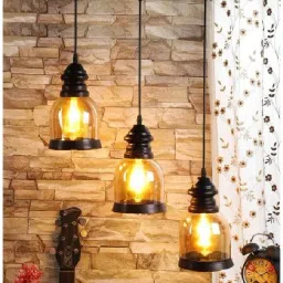Gold Design Hanging Pendant Ceiling Light Traditional Home,Dining Room,Bedroom,Living Room,Office Décor(Bulb not included) Pendants Ceiling Lamp-13
