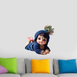 50 cm cute Little Krishna God Krishna Lord Krishna Wall Sticker Self Adhesive Sticker-image-23