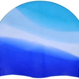 BLUE WHITE MULTI COLOR UNISEX Swimming Cap-image-15