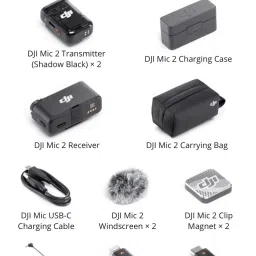 dji MIC 2 (2TX+1RX) Intelligent Noise Cancelling, Wireless Camera Microphone image 3