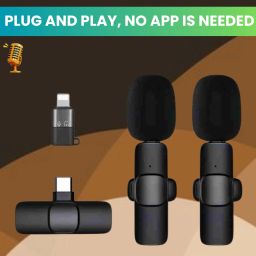 K9Dual Wireless Microphone Plug& Bluetooth Collar Mic forLive Stream/YoutubeP244 Microphone-image-70