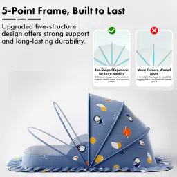 staranddaisy Nylon Kids Washable Baby Folding Mosquito Net Portable, Printed Design for Newborns Mosquito Net image 4