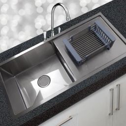 JNS KITCHEN SINK 37X18X10 Drainboard Reputed 37X18X10 Drainboard Kitchen Sinks Vessel Sink-image-12