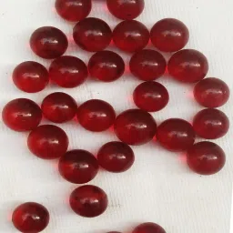 30 Piece Plane Red Colour Kanche Marble Glass Ball Goli in Stone Pebble Regular Round Fire Glass Pebbles-image-21