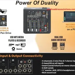 studiomaster ORB 402SC with Inbuilt Audio Interface, Bluetooth, USB, Recording Analog Sound Mixer image 3